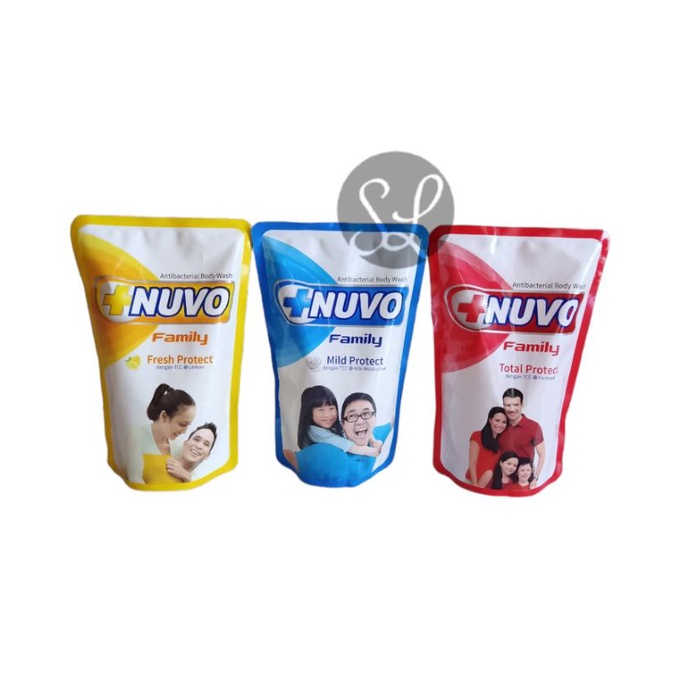 Nuvo Family Sabun Cair Pouch 450ml / Nuvo Sabun Mandi Cair 450ml