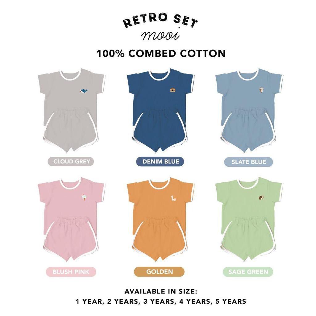 PROMO 7.7 PROMO BAJU LEBARAN MURAH MOOI SETELAN BAJU ANAK TSHIRT RETRO TRICOLOR TRI COLOR SET 0-5 Tahun