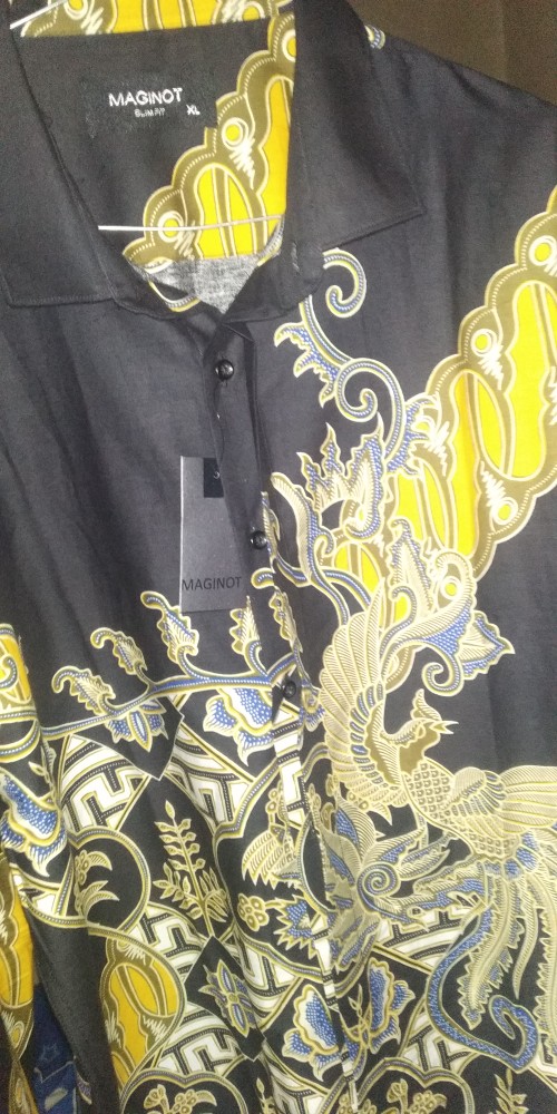 Maginot Kemeja Batik 2.0 Rayana-ls Lengan Panjang Pria + Free Masker