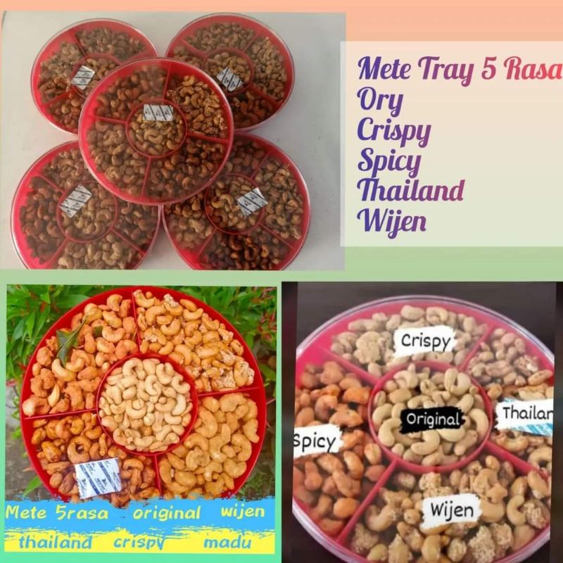 

Paket kacang mete 5 varian TERLARIS