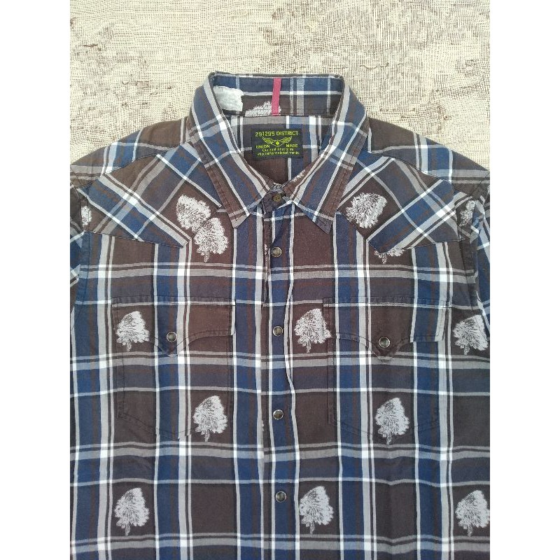 kemeja western kancing batu 291295 homme motif indian second original