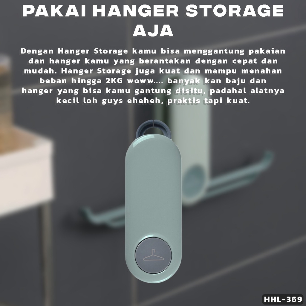 HANGER STORAGE  multifungsi  tahan beban hingga 2kg