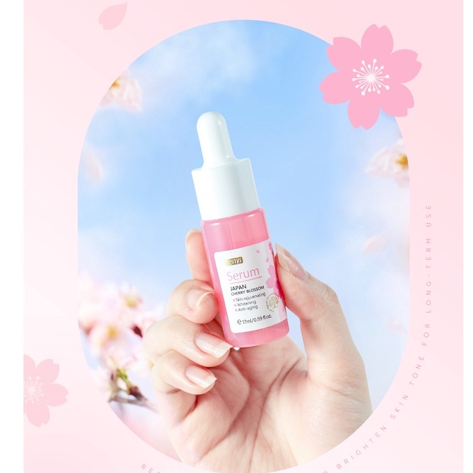 Fenyi Cherry Blossom Glowing Serum Mengurangi Bekas Jerawat Krim Menghilangkan Bintik Set Perawatan Kulit
