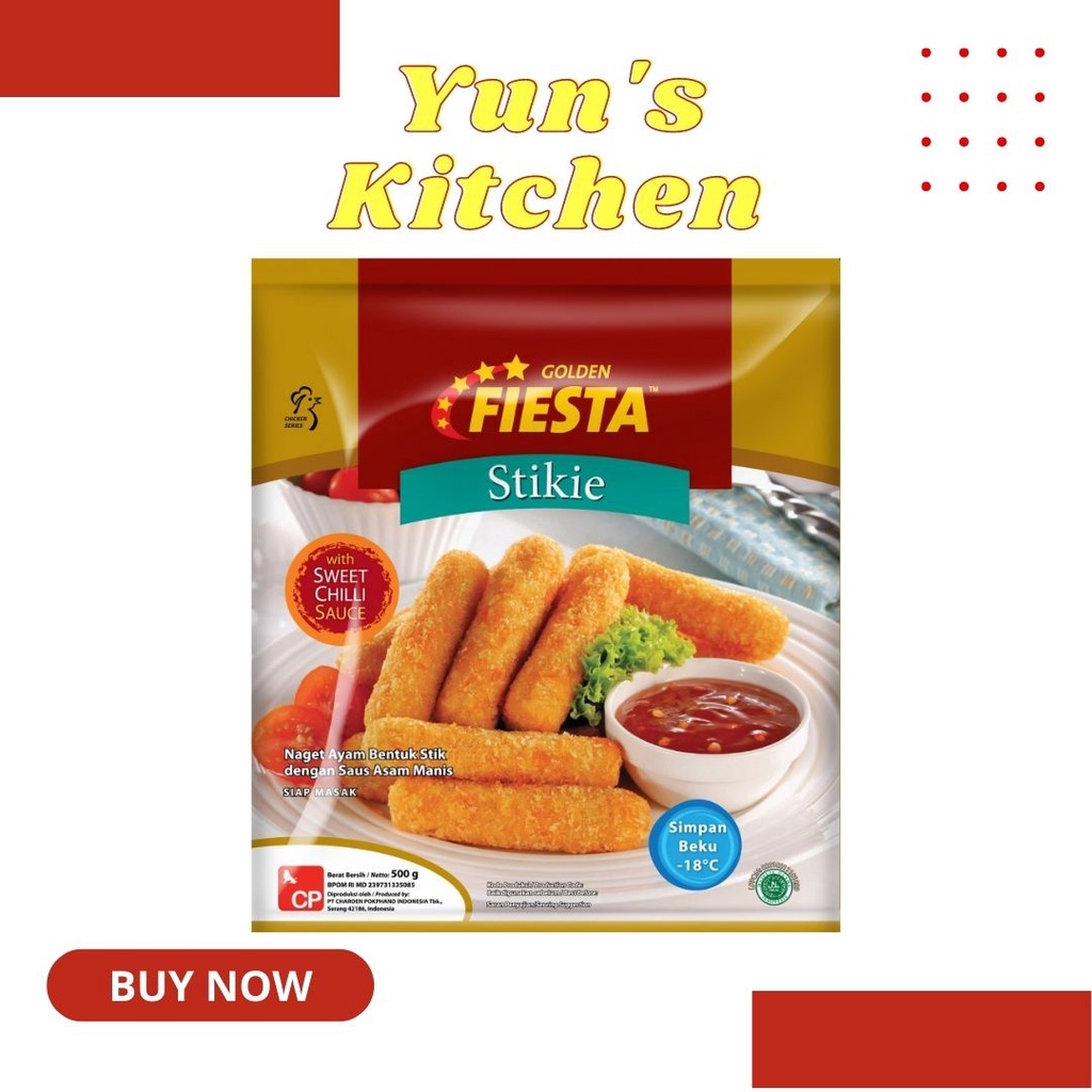 

Golden Fiesta Stikie 500gr - Gratis Sweet Chili Sauce - Frozen Sauce
