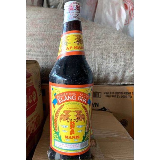 

Kecap Manis Cap Elang Dua 600 ML Kemasan Plastik 100% Asli Singkawang Kecap Manis 2 Elang
