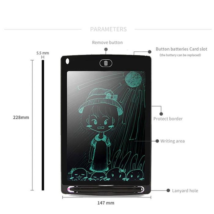 Lcd Drawing Writing Tablet/Papan Tulis Lcd/Writing Pad Lcd 8.5Inch