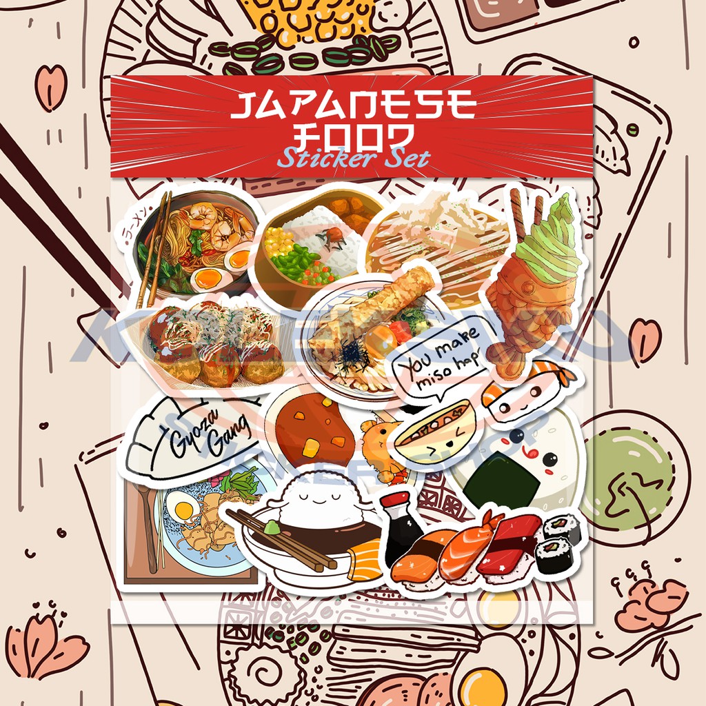 STIKER JAPANESE FOOD STIKER AESTHETIC STIKER LUCU STIKER HP STIKER LAPTOP