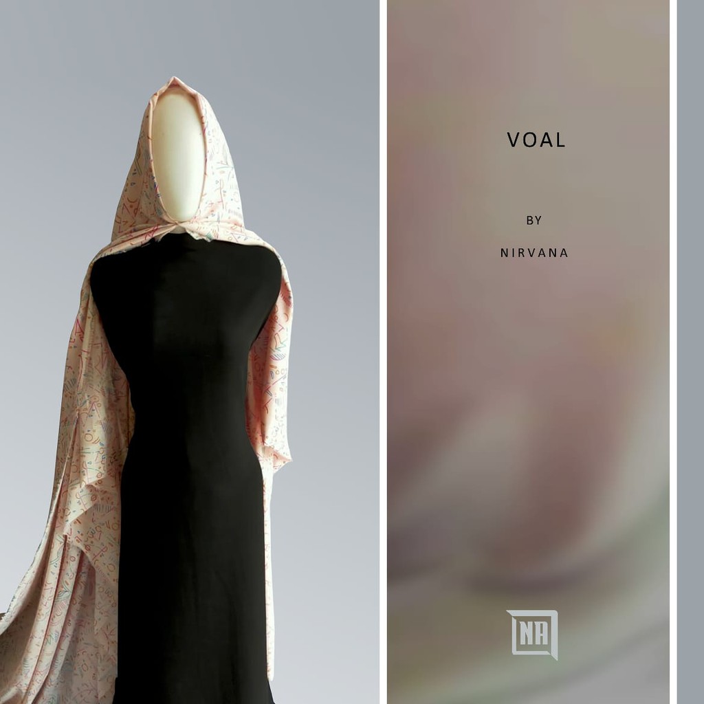 Kain Bahan Pashmina Kain Voal Printing Kualitas Premium