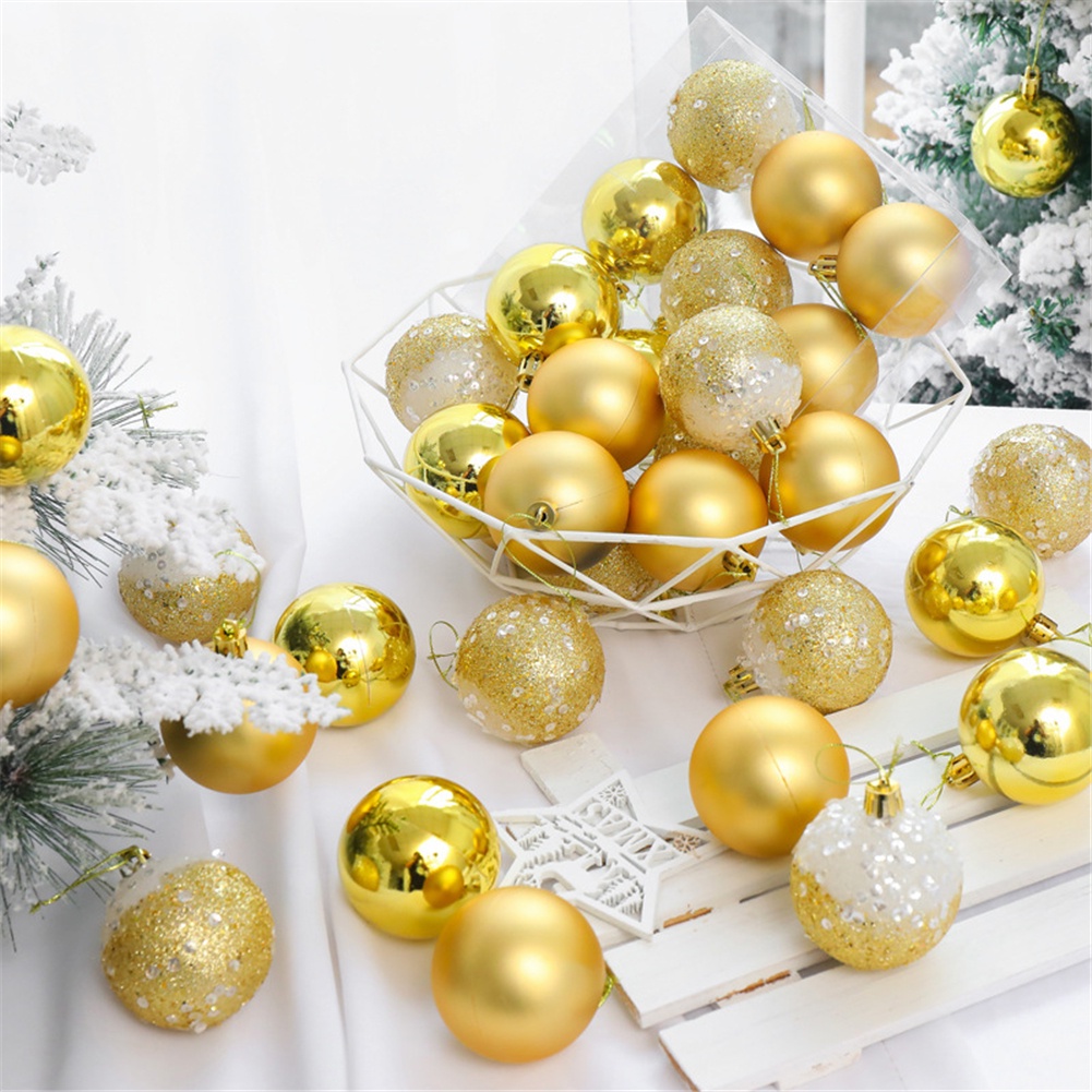 ღ 2023 9 Buah 6Cm Natal Bola Xmas Pohon Liontin Ornamen Merry Natal Bahagia Tahun Baru Hadiah Dekorasi Tinggi kualitas Dekorasi Grosir