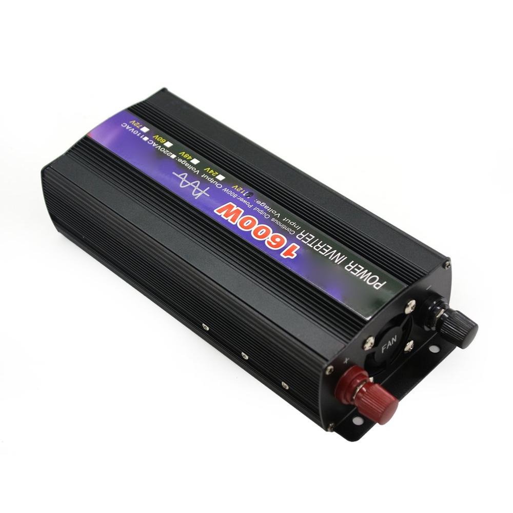 Power Inverter Pure Sine Wave Car Converter DC12to AC220V 1600W SY1000