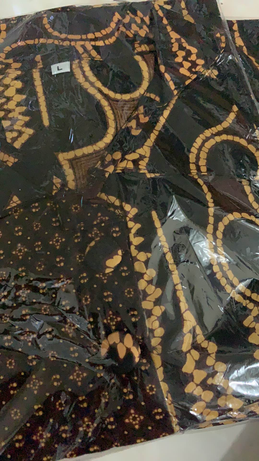 Couple Tunik Mataram Parang Black Jumbo Sarimbit Batik Solo Kantor