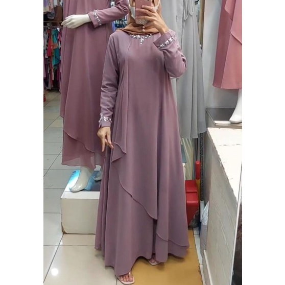 Gamis ceruti full furing / gamis couple