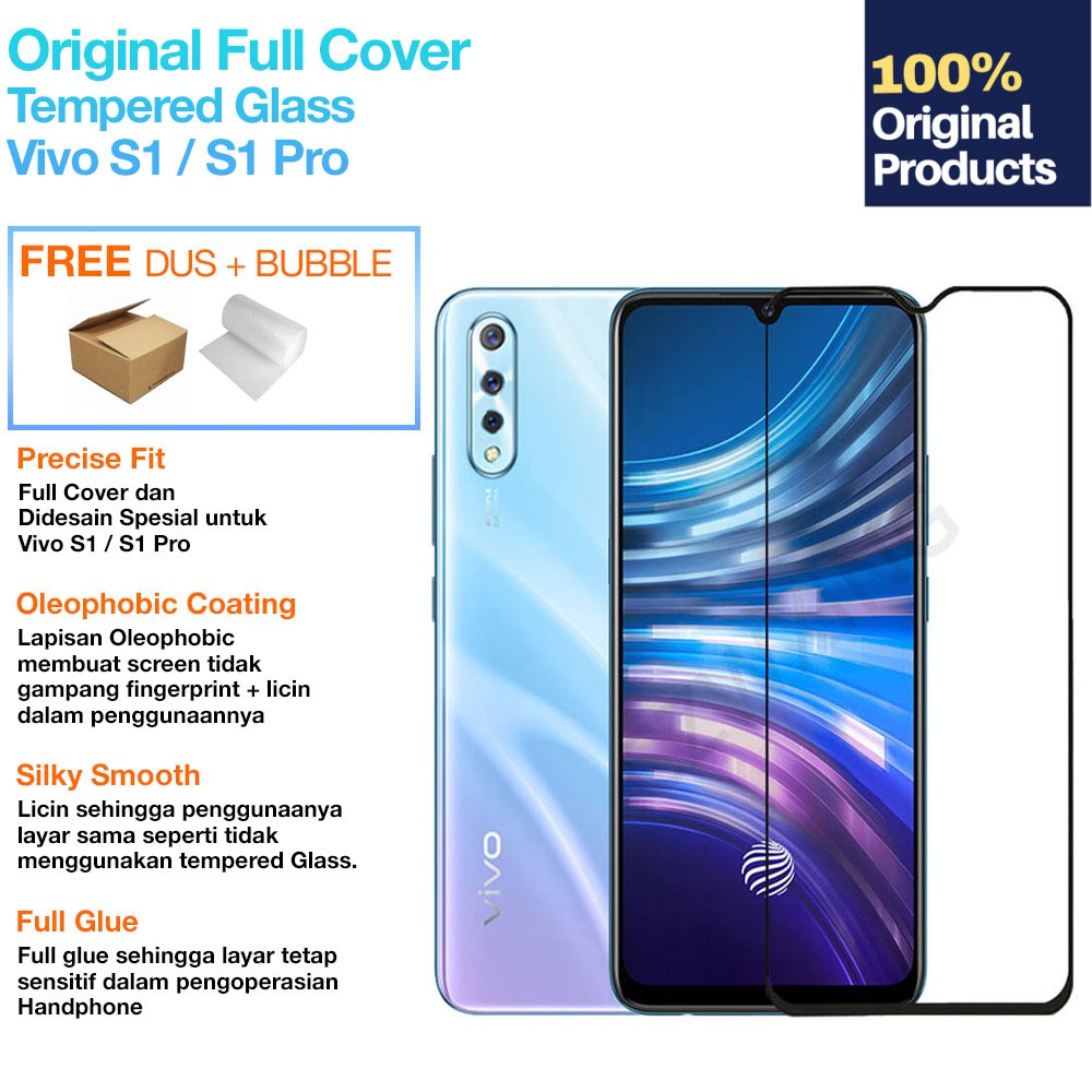 Premium 5D Full Cover Tempered Glass Vivo S1 / S1 Pro