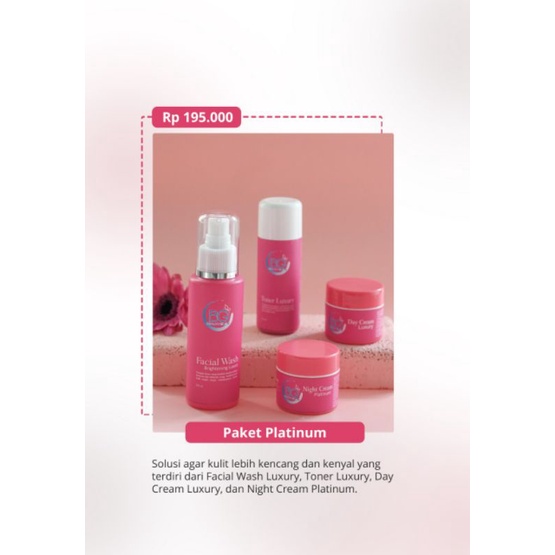 PAKET  PLATINUM ( ANTI AGING)  BEAUTY GLOW BG SKINCARE ORIGINAL
