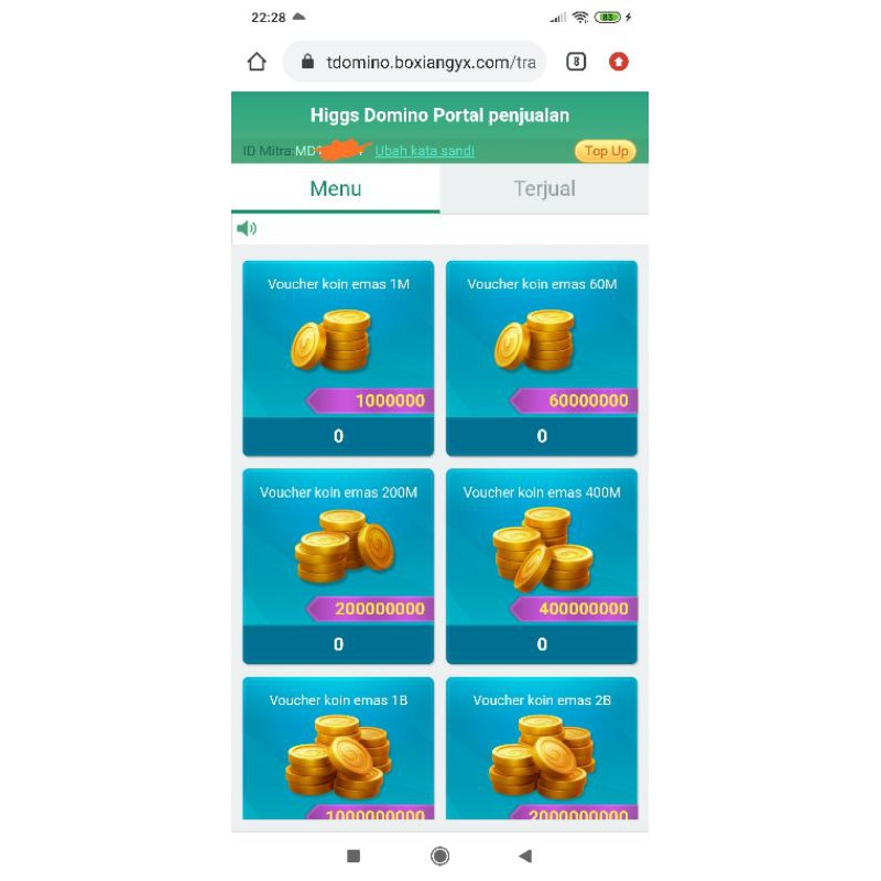 Akun Md Higgs Domino Chips Ungu Murah Shopee Indonesia