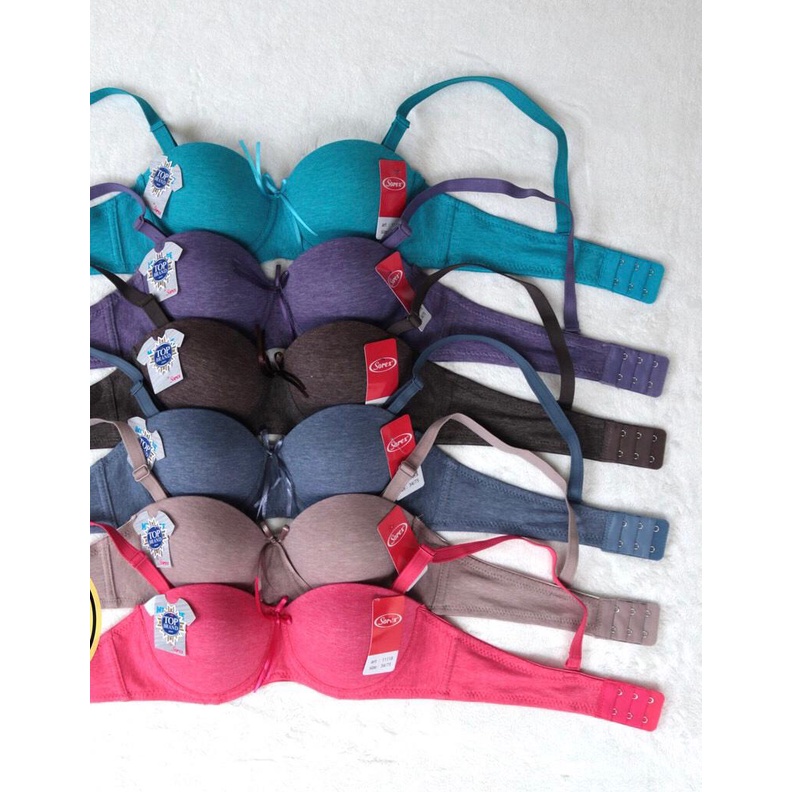 Bra BH SOREX 11118 MELANGE CUP SETENGAH 1/2 HALF CUP SETENGAH CUP - BH BRA BUSA TIPIS - MURAH  | KAWAT KAIT 2 BAHAN KATUN SIZE 32 34 36 38