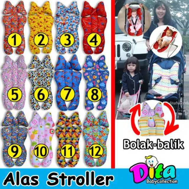 BISA GOJEK Alas Stroller Dita motif alas kereta dorong bayi carseat  stroller pad alas bouncher Alas Stroller Bayi Universal Baby Car Seat Stroller Pad