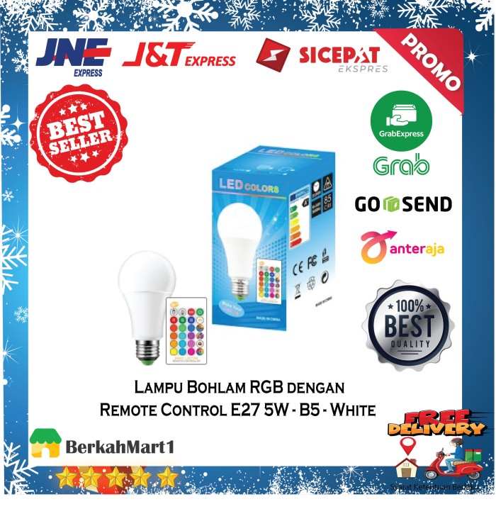 PROMOOO? Lampu Warna warni Lighting Room Bohlam RGB Remote Control 5W