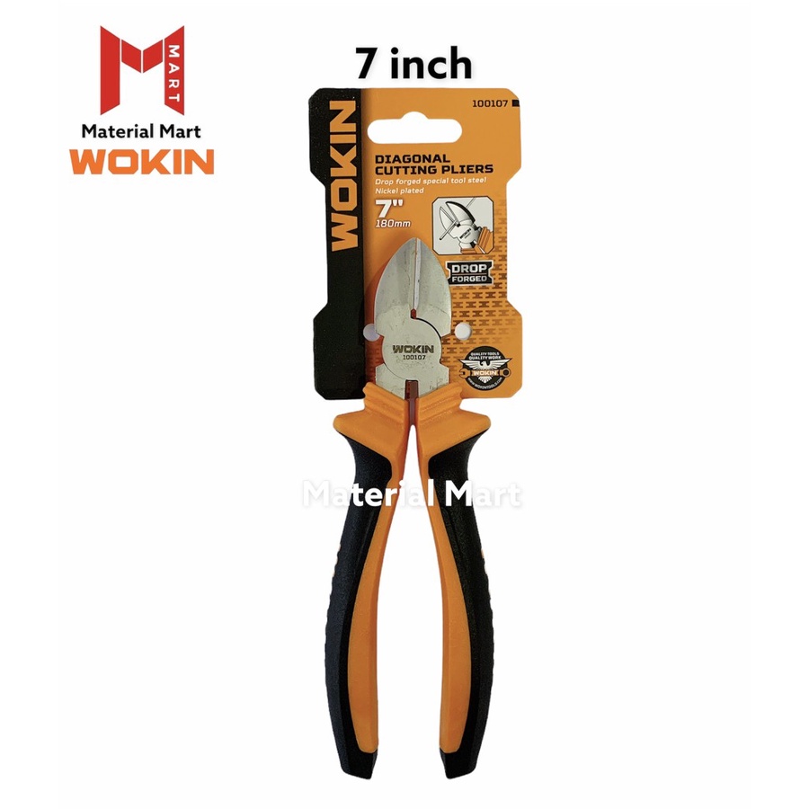 Tang Potong Kabel 6 Inch Wokin | Pemotong Kawat 7&quot; | Cutting Pliers 6&quot; |Material Mart