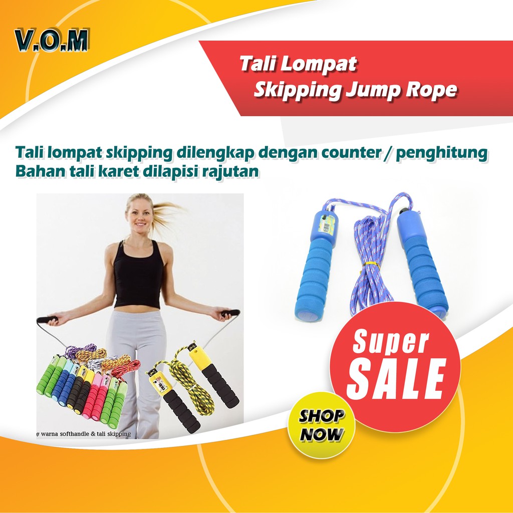 VOM Tali Lompat Skipping Jump Rope + Counter SKU-0312