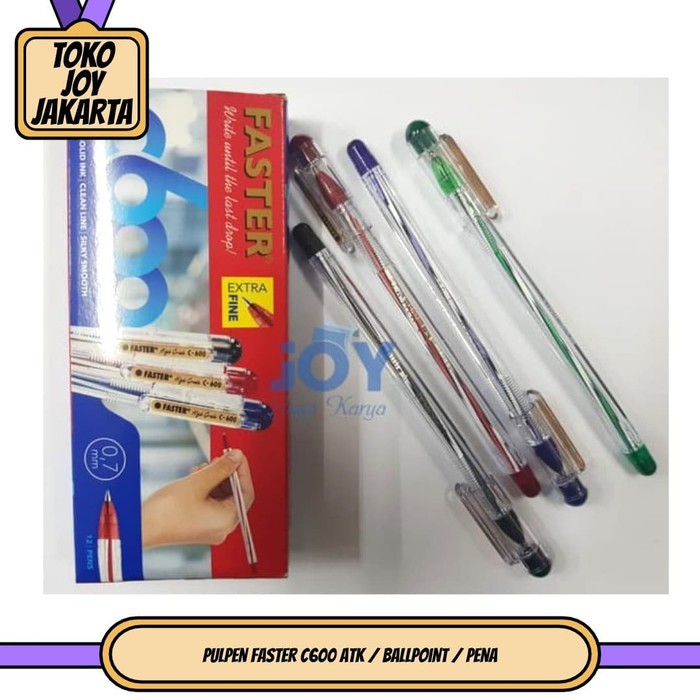 

12pcs Pulpen Faster C600 atk / Ballpoint / Pena