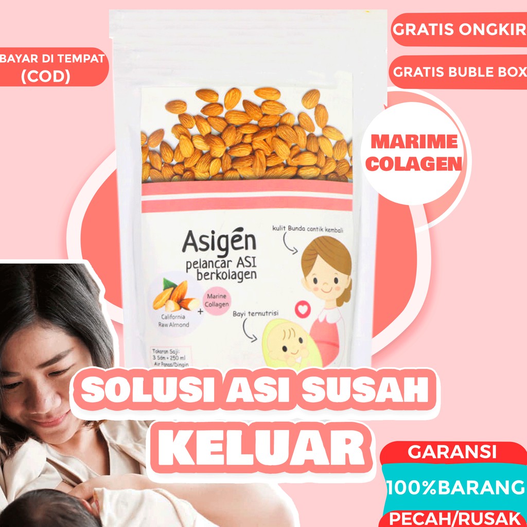 

SUSU PELANCAR ASI BOOSTER SUSU ALMOND MINUMAN IBU MENYUSUI ASI ALMOND ASIGEN BERNUTRISI BERKALOGEN