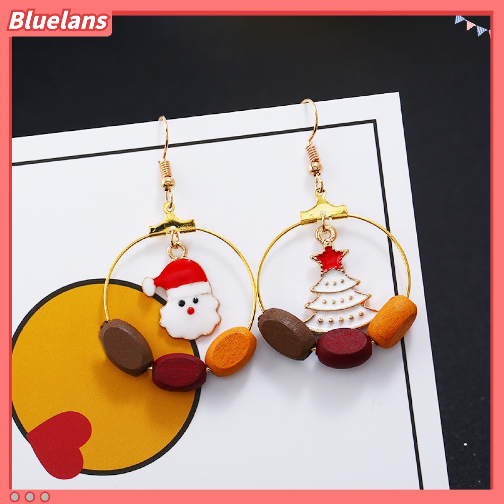 Anting Stud Liontin Bentuk Topi Natal Untuk Wanita