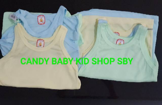 Singlet Anak Bayi Hao Hen Kaos Dalam Murah Halus Putih Warna 34 36