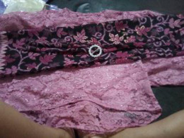 Kebaya Modern  Brukat Brokat Jenita 3in1 Set Outer Cape Atasan Rok Batik Pesta Kondangan Dm