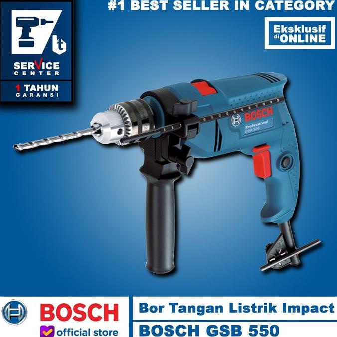 Bosch Mesin Bor Tangan GSB 550 13 mm Impact Drill 13MM Tembok Beton