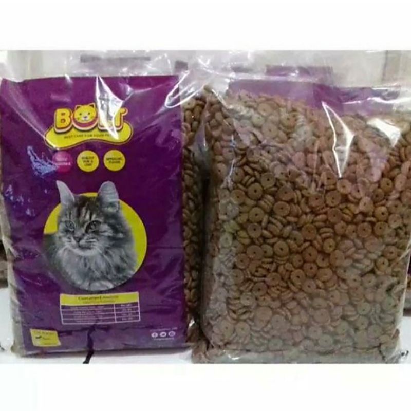 PROMO Makanan Kucing Merk Bolt Donat Repack Kemasan 800kg