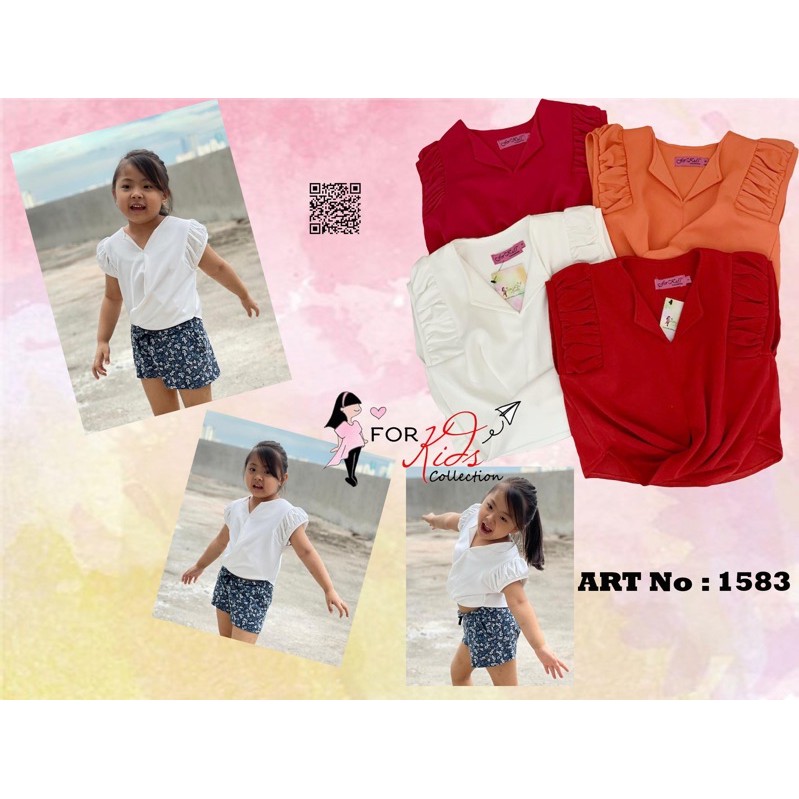 Blus Kaos Velvet Crop Top Anak Perempuan Modis Fashion Murah Berkualitas (Tidak Termasuk Celana)