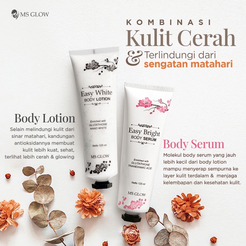 PAKET BODY MSGLOW / BODY LOTION &amp; BODY SERUM