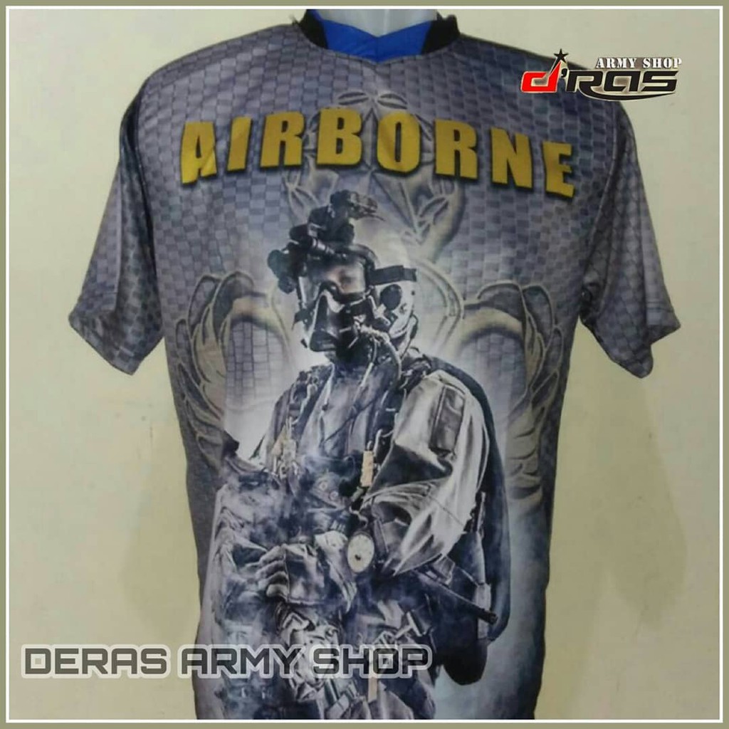 Kaos Full Printing Army Airborne