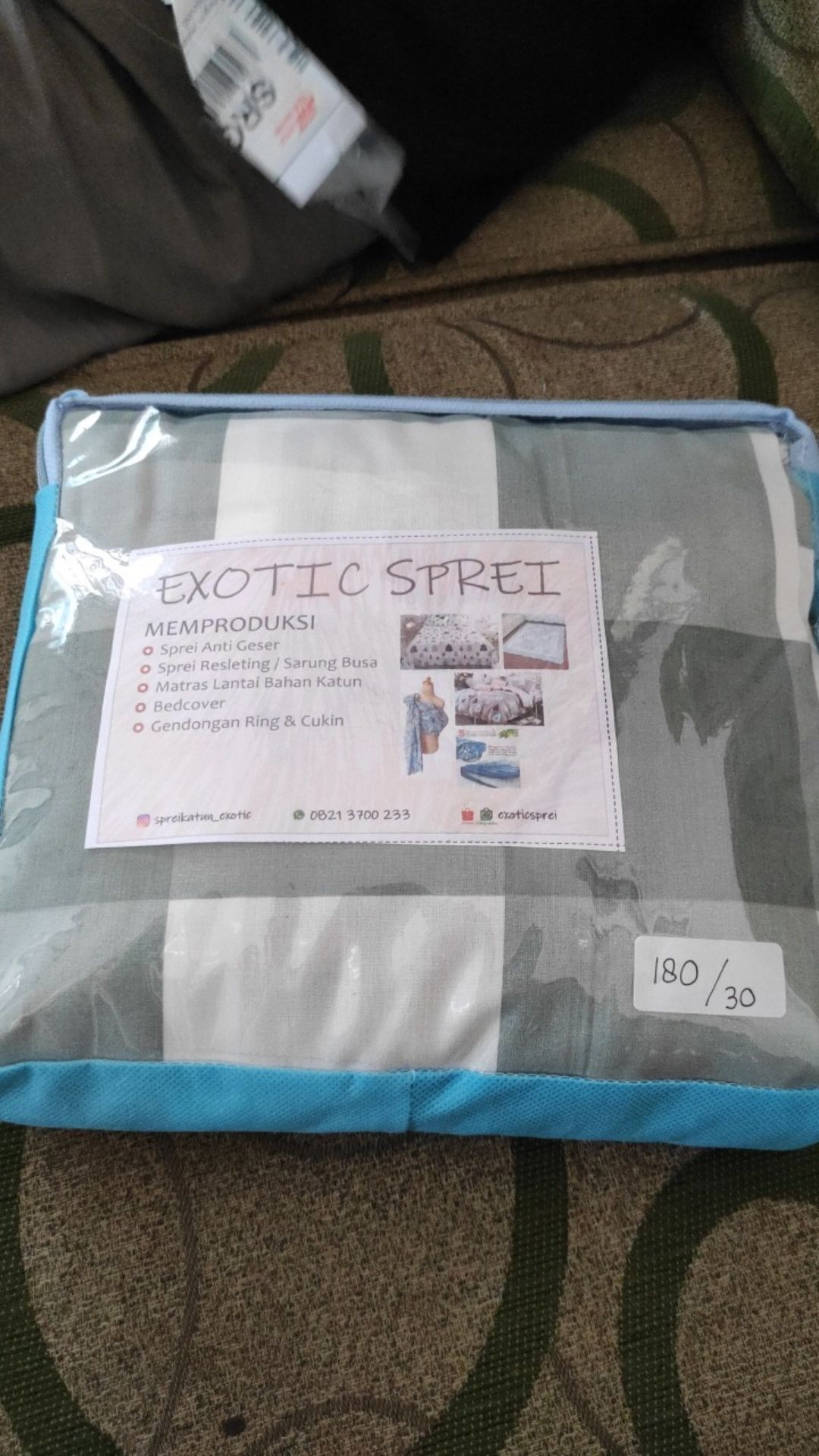 Tambah Tinggi Sprei Bahan Katun Lokal & Karet Keliling