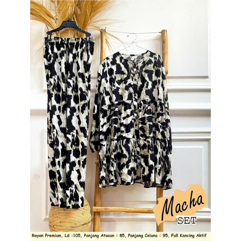 MACHA SET / ONE SET MURAH SOLO / SETELAN MOTIF RAYON / BTC SOLO / PARAHITA STORE