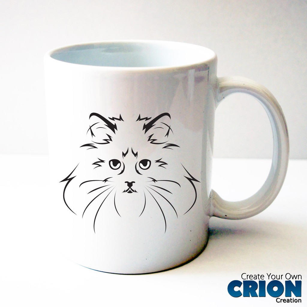 Gelas Mug Face Cat - Hadiah - Kado - By Crion