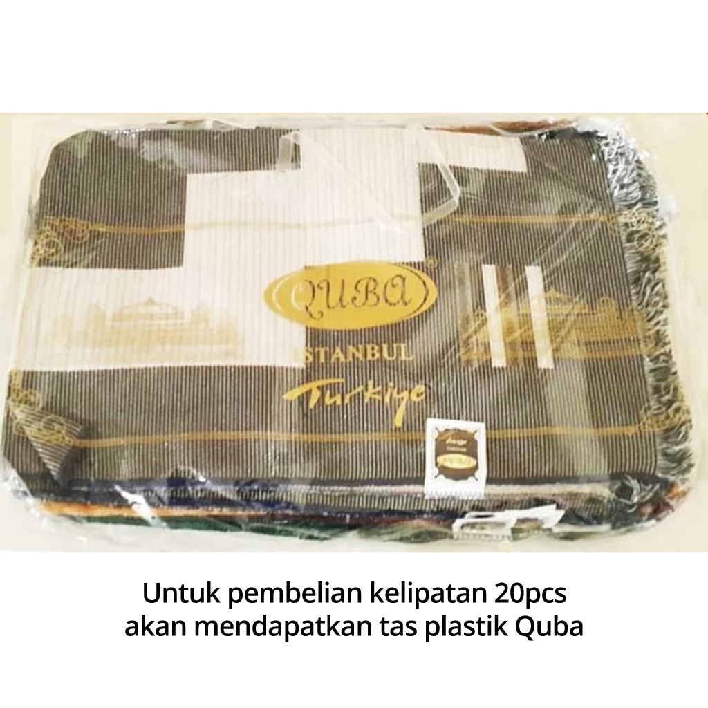 SAJADAH TIPIS BESAR Quba Al-Bahar Grosir Kodian Murah Sejadah Minimalis Travel Traveling Travelling Turkey Turki Turkiye 70 x 110 cm Hadiah Sovenir Souvenir Hajatan Besar Tipis Bulu Sedang Masjid Mesjid Pria Wanita Dewasa Karpet Bagi Gift Kado Sunatan