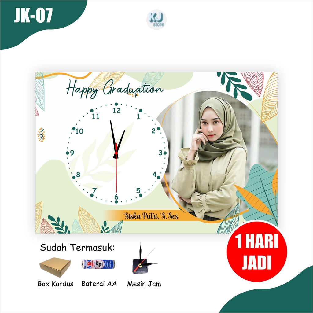 Jam Dinding Kado Wisuda Murah Graduation Hadiah Foto Custom Nama unik gift box Karikatur Cowok Cewek aesthetic untuk kamar Dekorasi gift Wisudah Lucu Happy Birthday Graduation Souvenir Murah Estetik Teman Pacar Cewek Cowok Unik Skripsi Wisudaan Kuliah sid