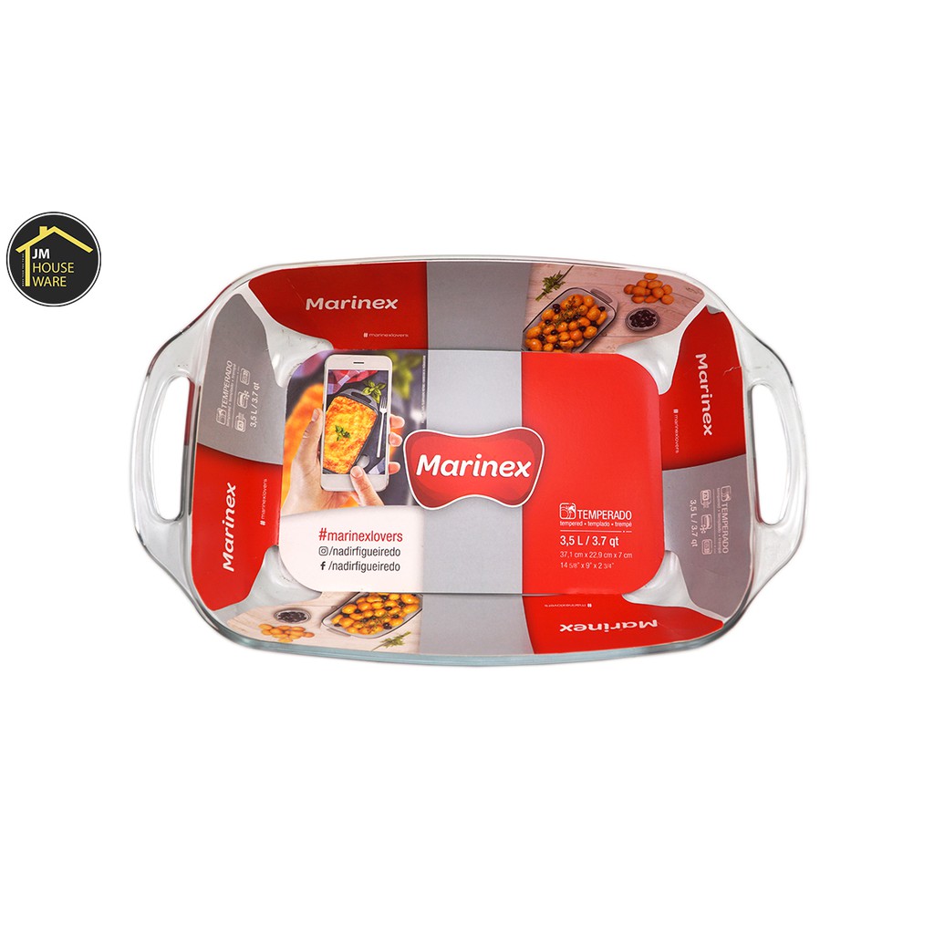 Marinex Loyang Kaca Persegi Panjang Selleta 3,5 Liter 6539