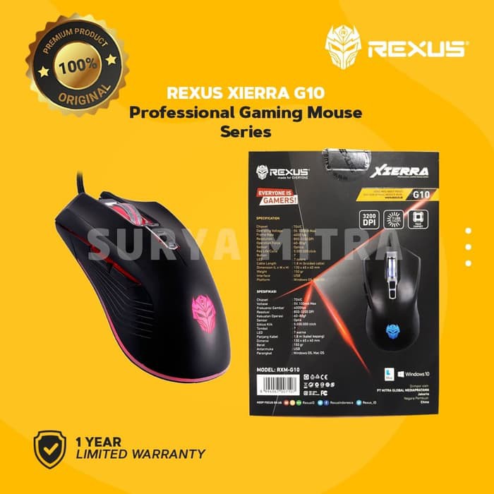 Mouse Gaming Rexus Xierra G10