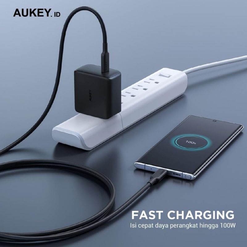 Kabel Charger Type C Aukey CB-CD23 5A TPE (100W) - 500584