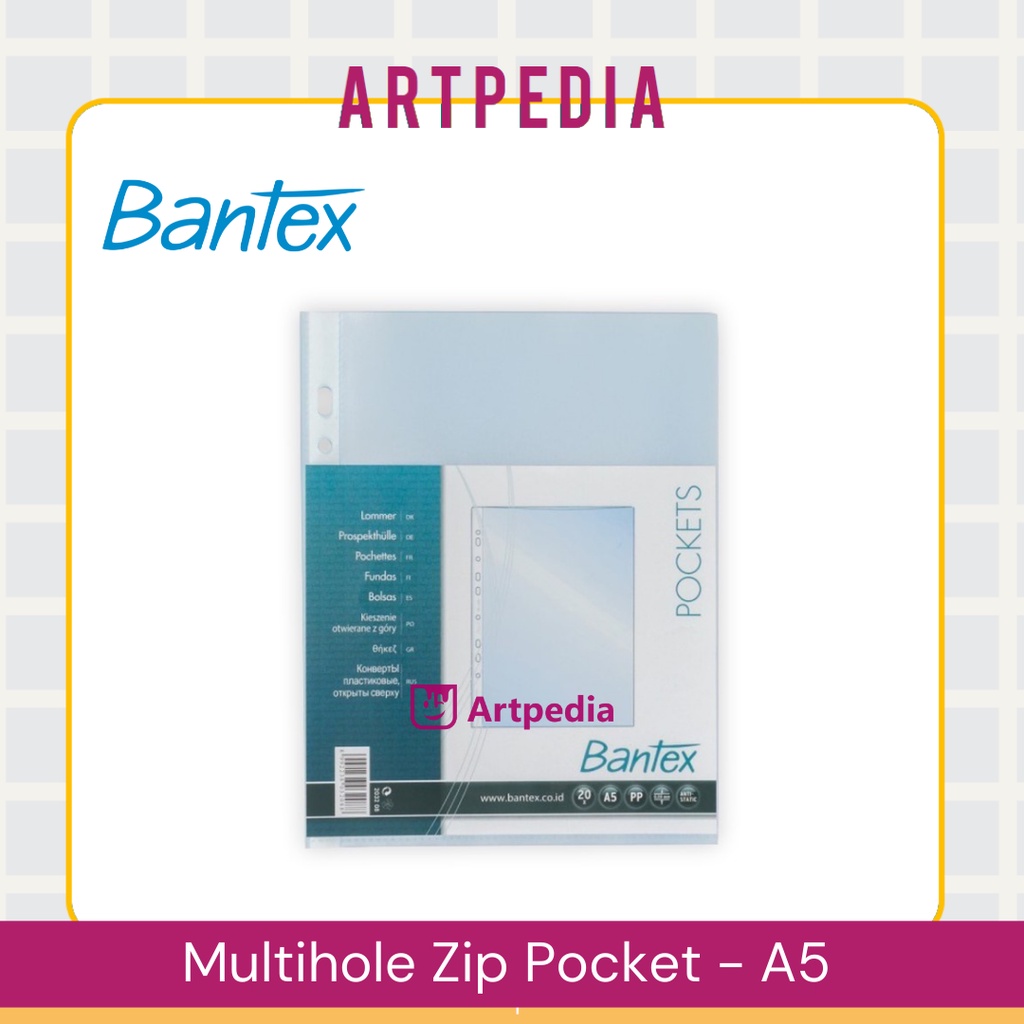 

Multi Zip Pocket A5 Bantex