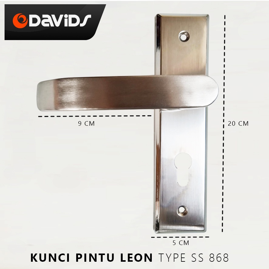 Kunci Pintu Rumah Set Hendel Kamar Set Minimalis Pegangan Handle Handel Slot Tanggung Leon Stainless