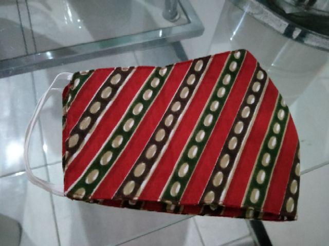 Masker Kain Batik Murah Berkualitas 1 Dan 3 Lapis Layer / Ply Ready