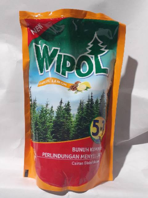 Wipol karbol wangi lemon 5in1 refil 750 ml