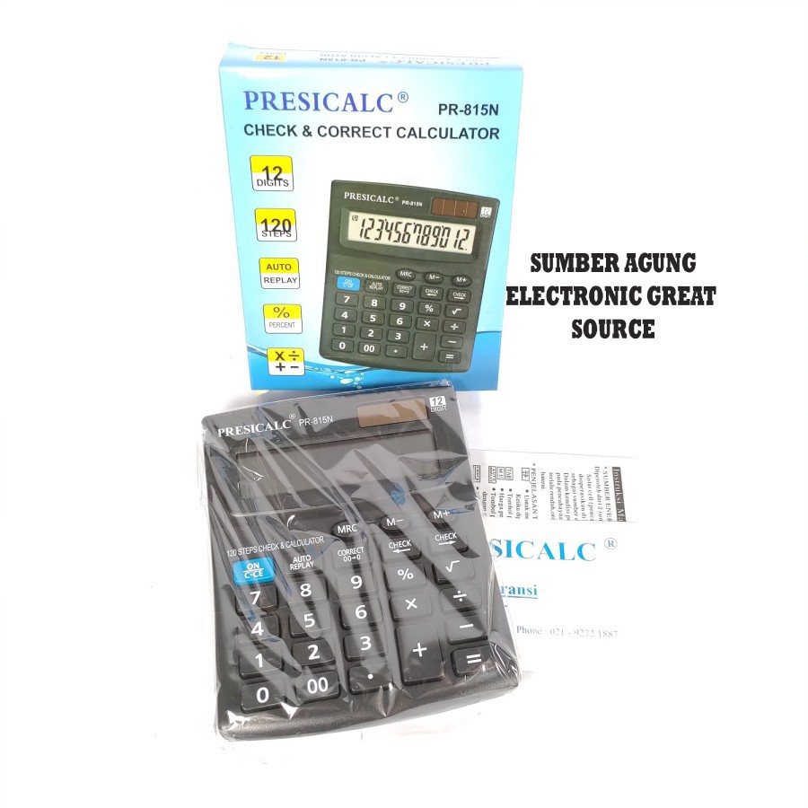 

Presicalc Kalkulator Hitung PR815N 815 Check Correct Calculator Auto R