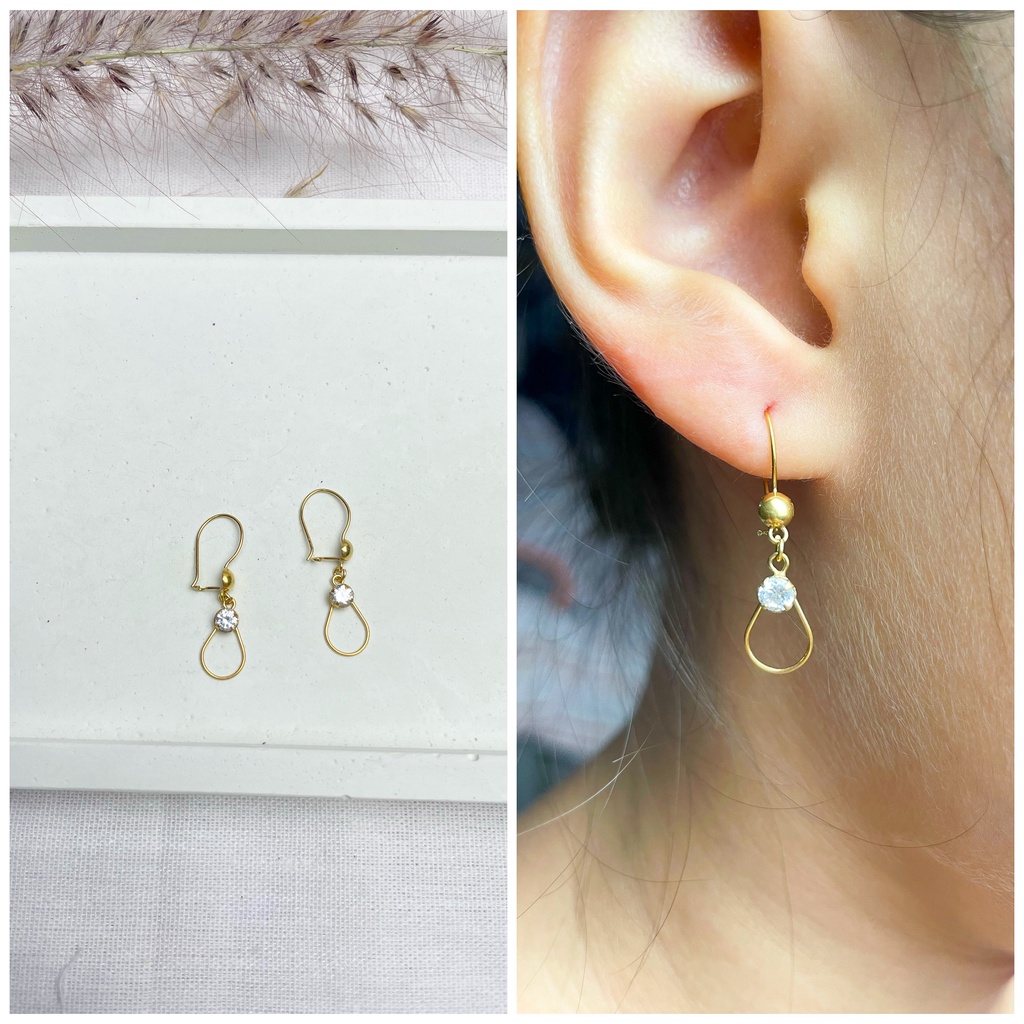 ANTING DESI MATA TETES AIR GOLD PERAK ASLI S925 GLOBAL JEWELLERY CM097