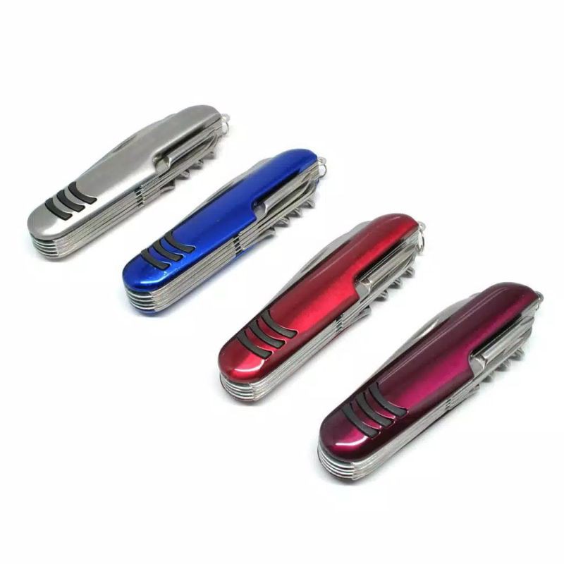 Swiss Army Knife 11 Tools - 3009 EDC Pisau Lipat Multifungsi Allumunium