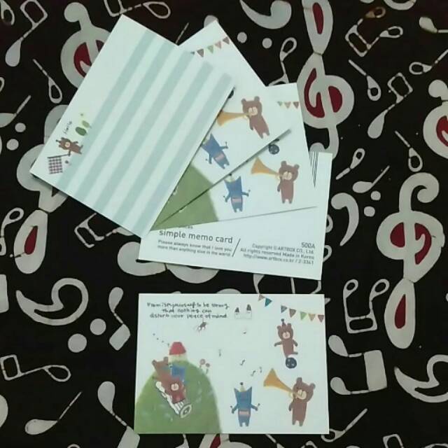 

Blank card - kartu ucapan kosong motif musik music #1